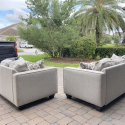Gorgeous grey sofas 