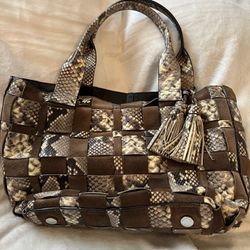 Michael Kors Vivian Woven Leather Medium Tote