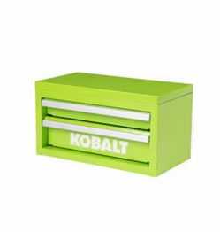 Green Mini Kobalt 2 Drawer Tool Box