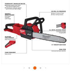Milwaukee 18v 16in Chainsaw
