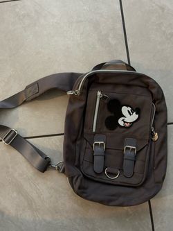 Grey Disney Mickey Mouse Pin trading Collecting backpack