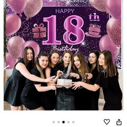 18 birthday decoration big back Drop !