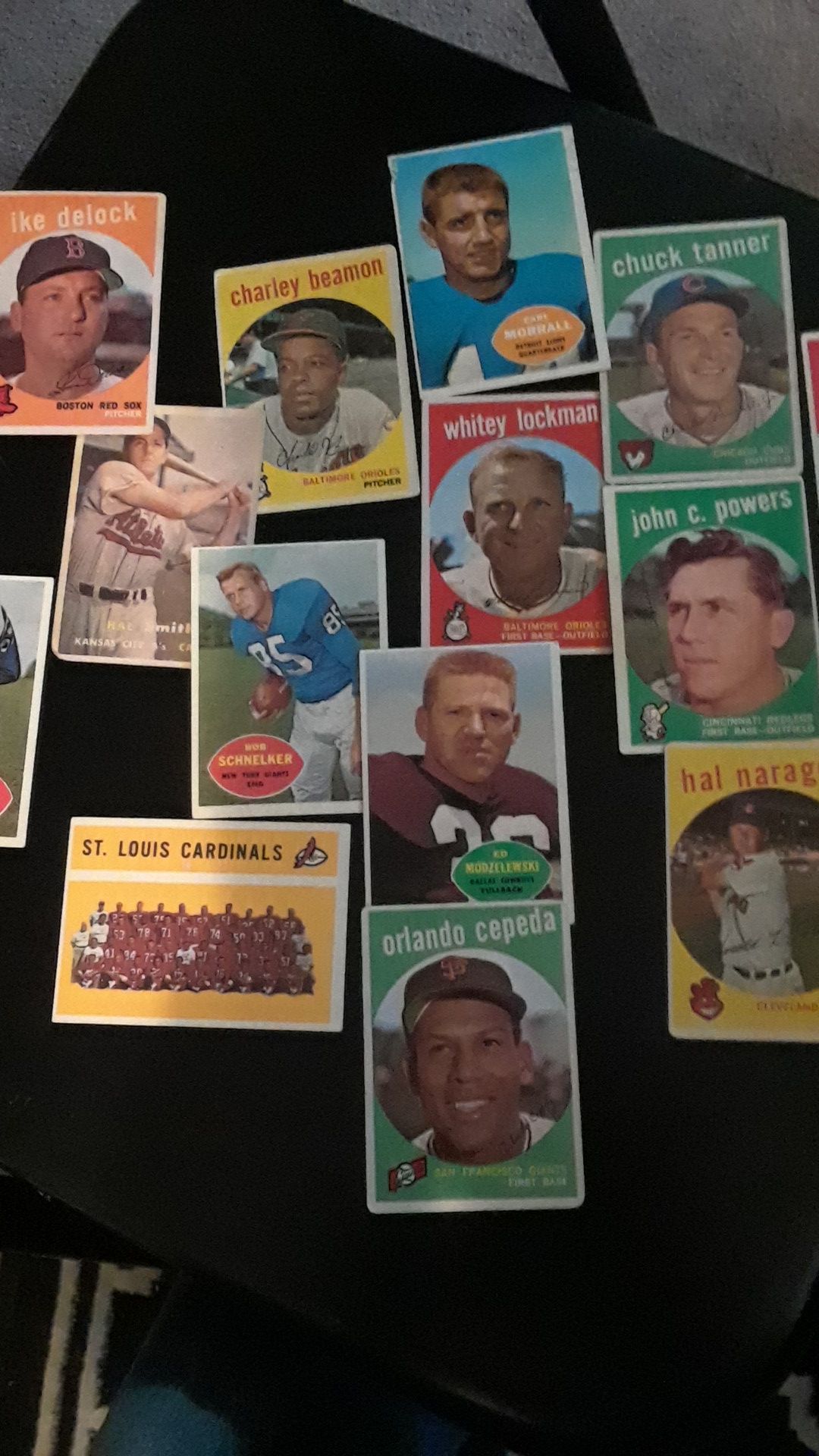 Throwback baseball cards