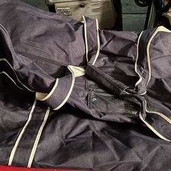 Large Hockey Duffle Bag - Navy And White