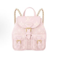 LOUIS VUITTON BACKUP Letter Embossed Magnetic Buckle Flip Open and Closkin Backpack Women's(Ym2)53