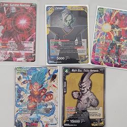 Dragonball super cards. 5 PR cards