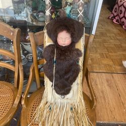 Vintage Indian Handmade Beaded Doll 