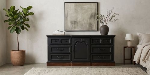 Solid Wood Black on Black Triple Dresser - Stanley Furniture
