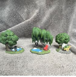 Bradford Exchange Hawthorne Village Seasonal Splendor Tree Set, 3pc Resin