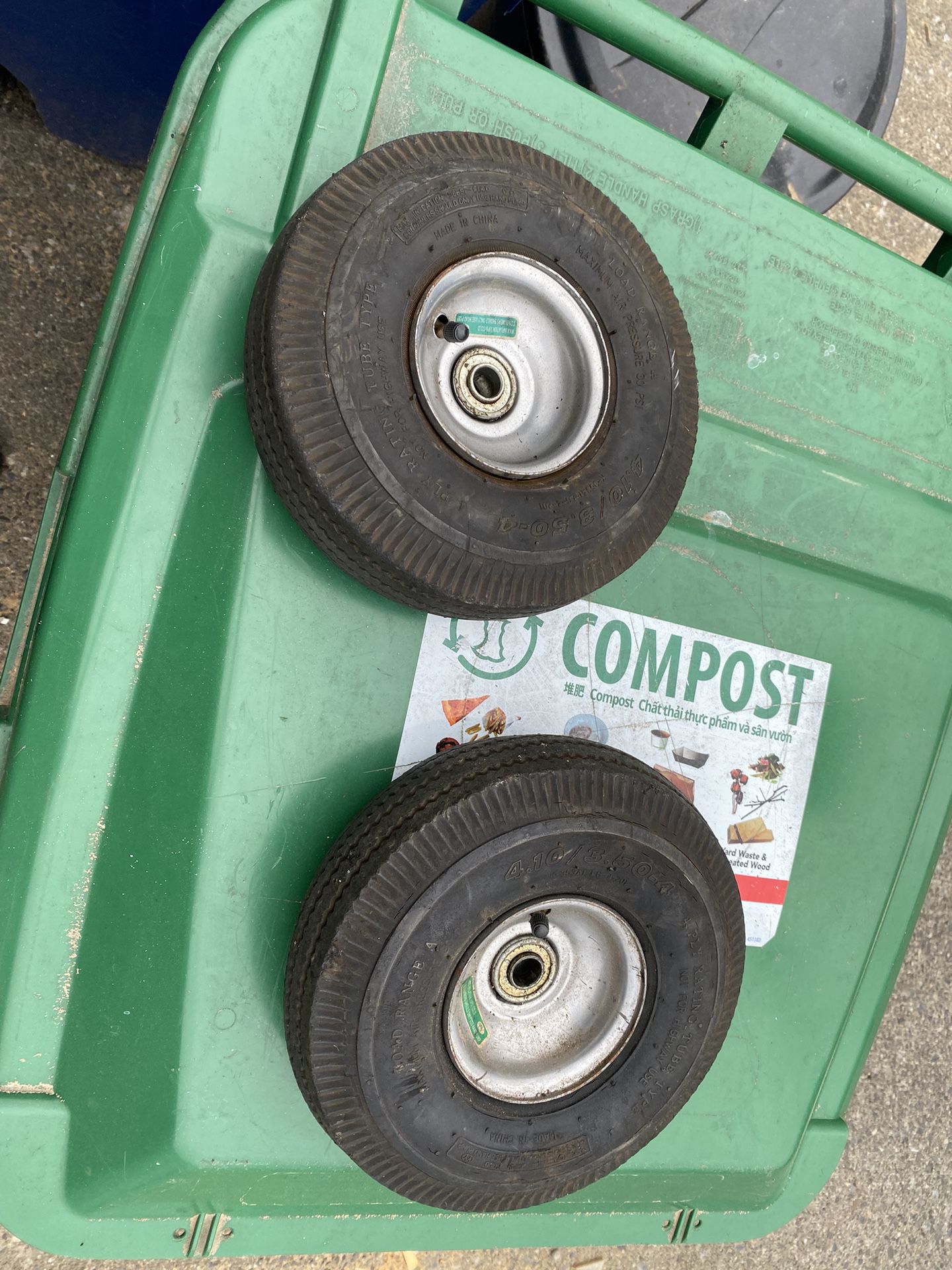 10” Hand Truck Tires and Wheels For Free