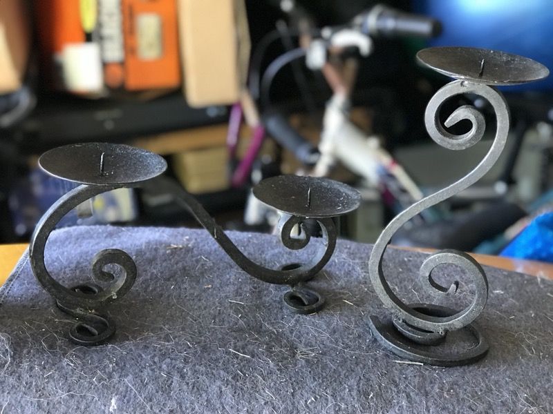 Cast Iron candle holders!