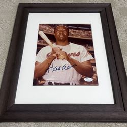 Hank Aaron Autographed Atlanta Braves 8x10 Photo With COA