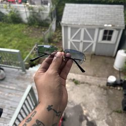 Cartier Shades Blue Tint , Gold frames