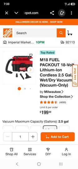 Milwaukee m18 pack out vacuum