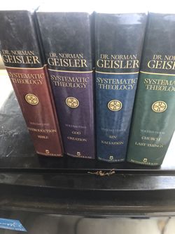 .Systematic theology by Norman Geisler Going for $200 or $300 on Amazon and eBay