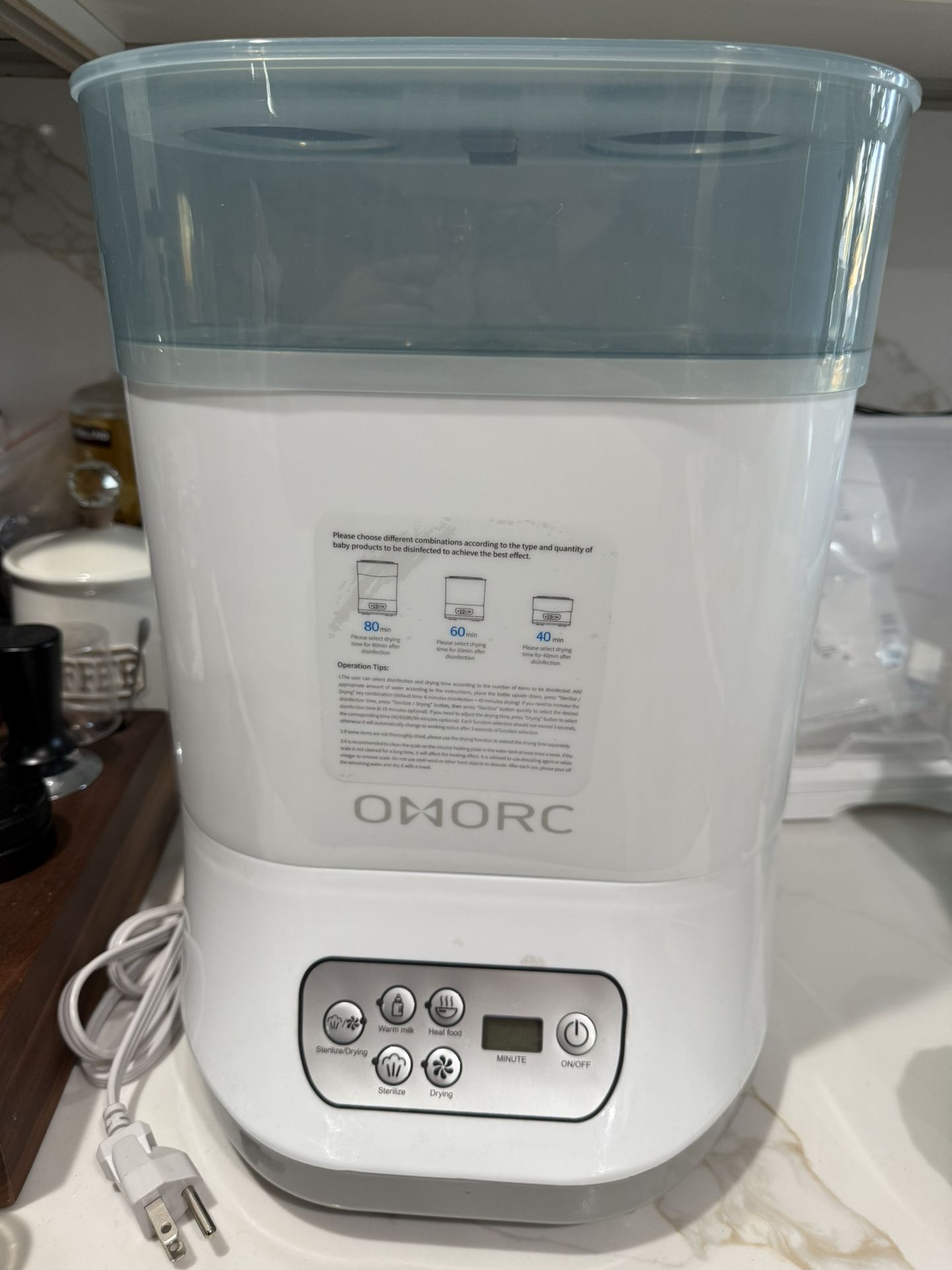 OMORC Baby Bottle Sterilizer and Dryer 550W, Baby Milk Warmer