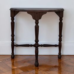 Gorgeous Vintage Demilune Console Table