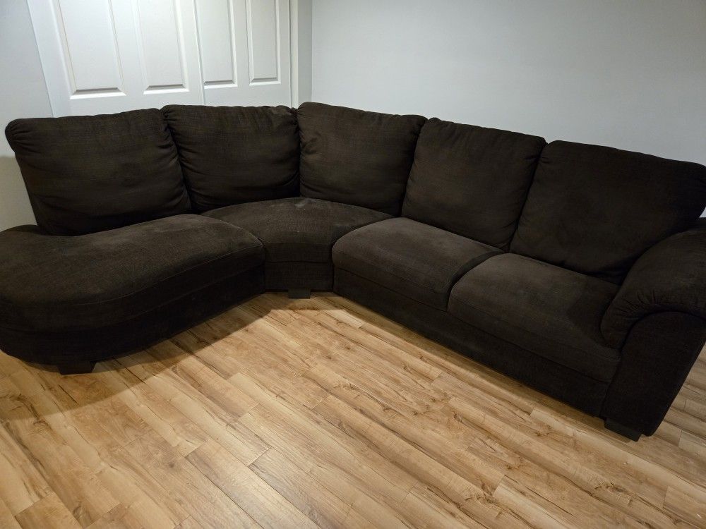 Black L-Shaped Couch Free