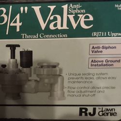 Rain Jet 3/4” Anti-siphon Valve Model #54000 RJ711 Upgrade Two Sets Available $15/each OR $25/both 