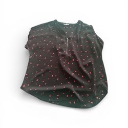 Black And Red Hearted Valentines Day Shirt Size Womens Medium 