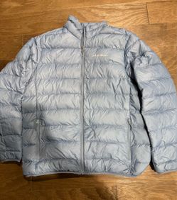 Eddie Bauer CirrusLite Down Jacket Men L Light Blue Puffer