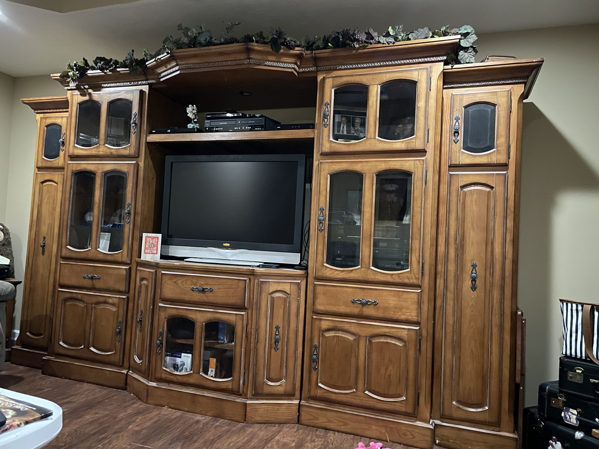 Wood Entertainment Center,