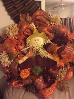 Fall mesh wreath