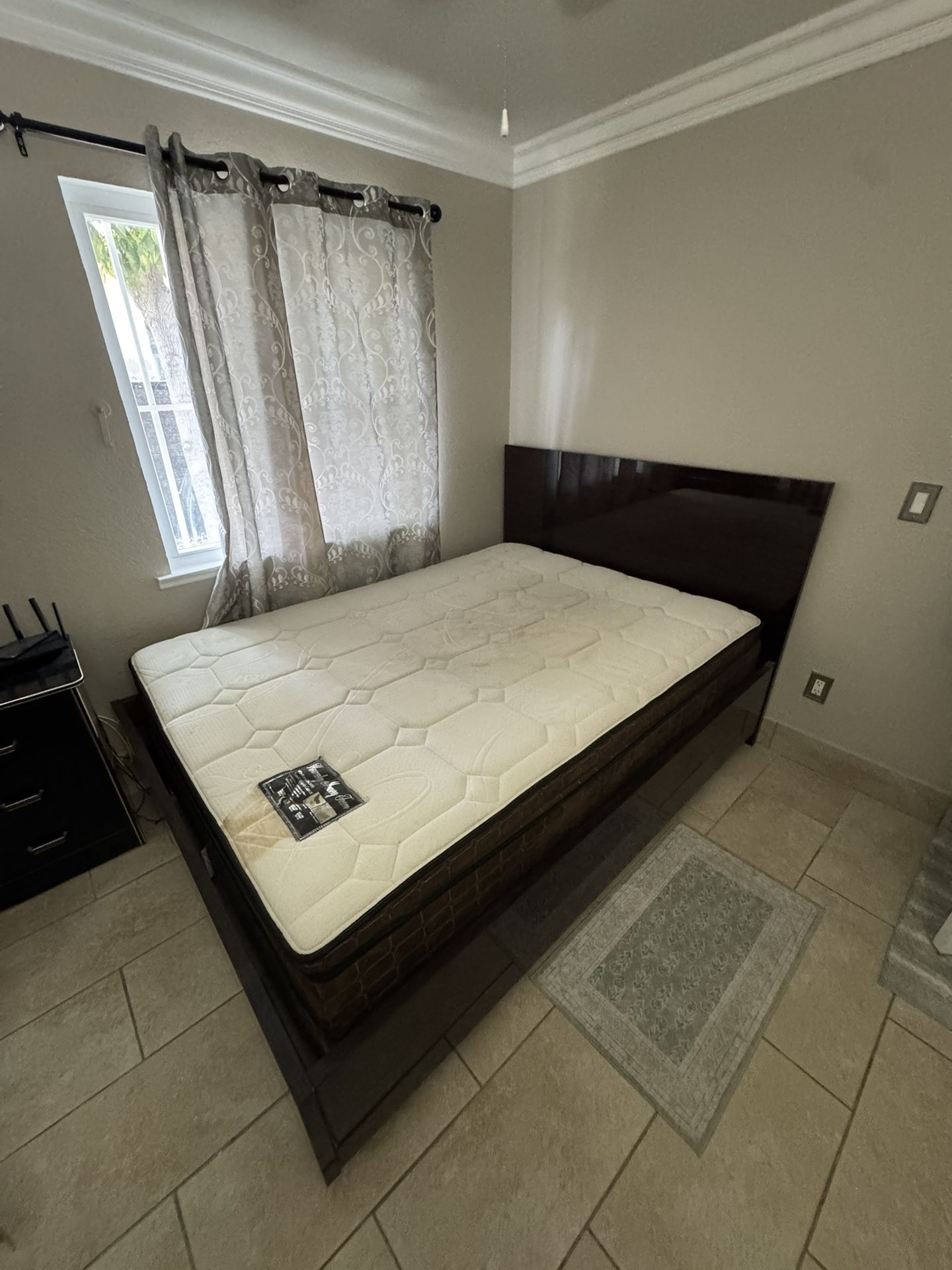 Queen Bed Frame and Mattress