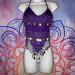 Coin Halter Top Size S/M/L Can Be Halloween Costume