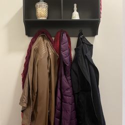 Wall Mounted Coat Rack With Shelf