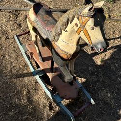 Creepy Antique Rocking Horse