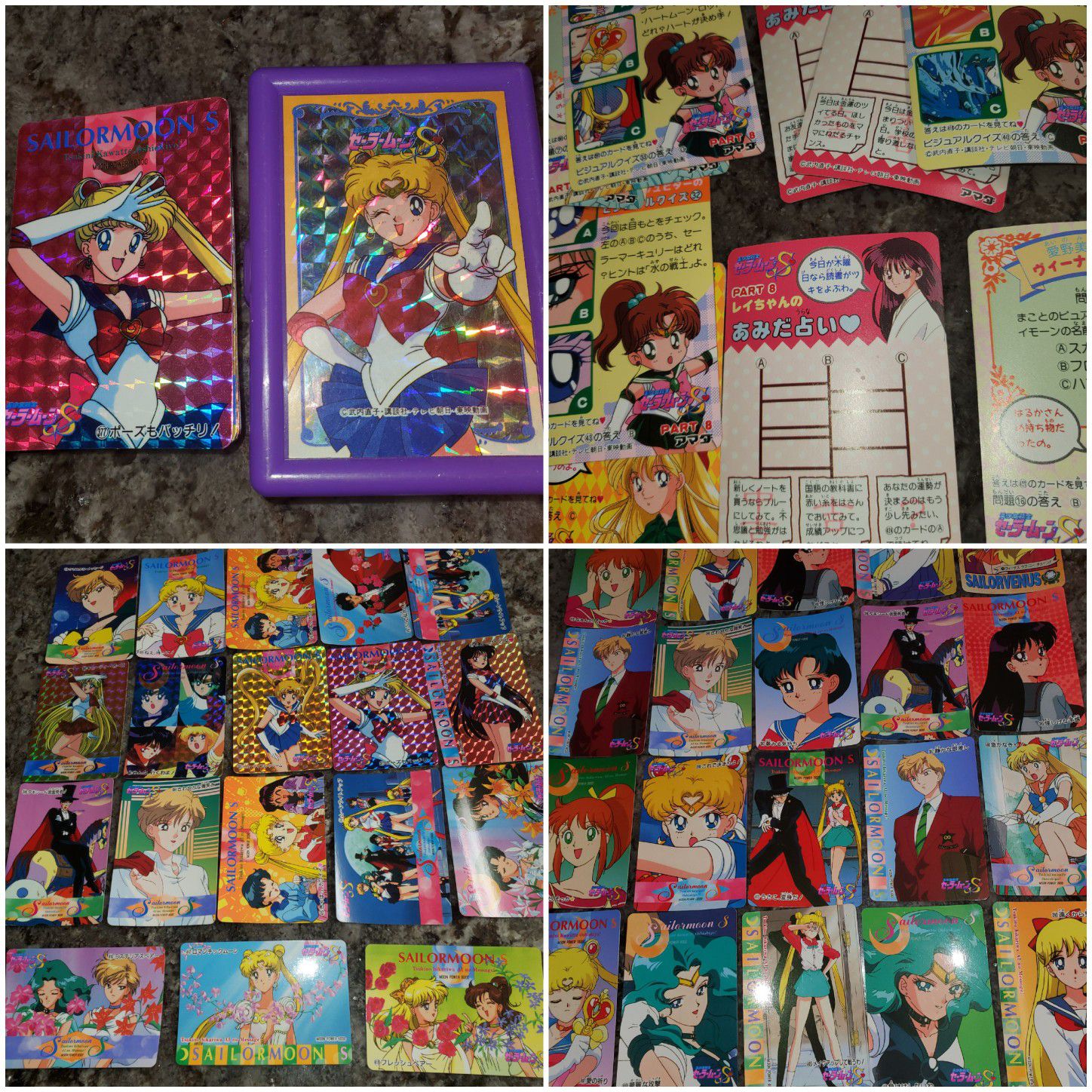 Hard to find SAILOR MOON JAPANESE CARDS W/ rare prizm card $40