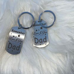 2 Pcs Dad Keychain Best To Give It To Ur Dad 