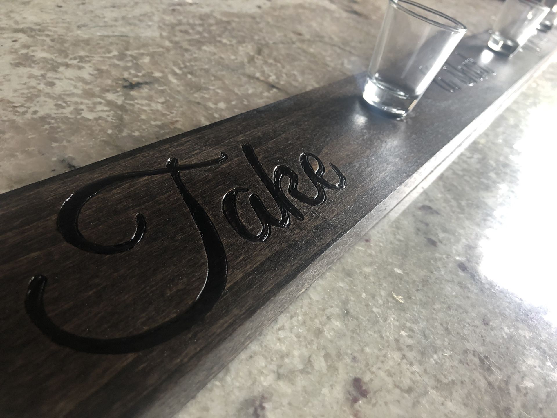 “TAKE A SHOT WE TIED THE KNOT” wedding shot ski