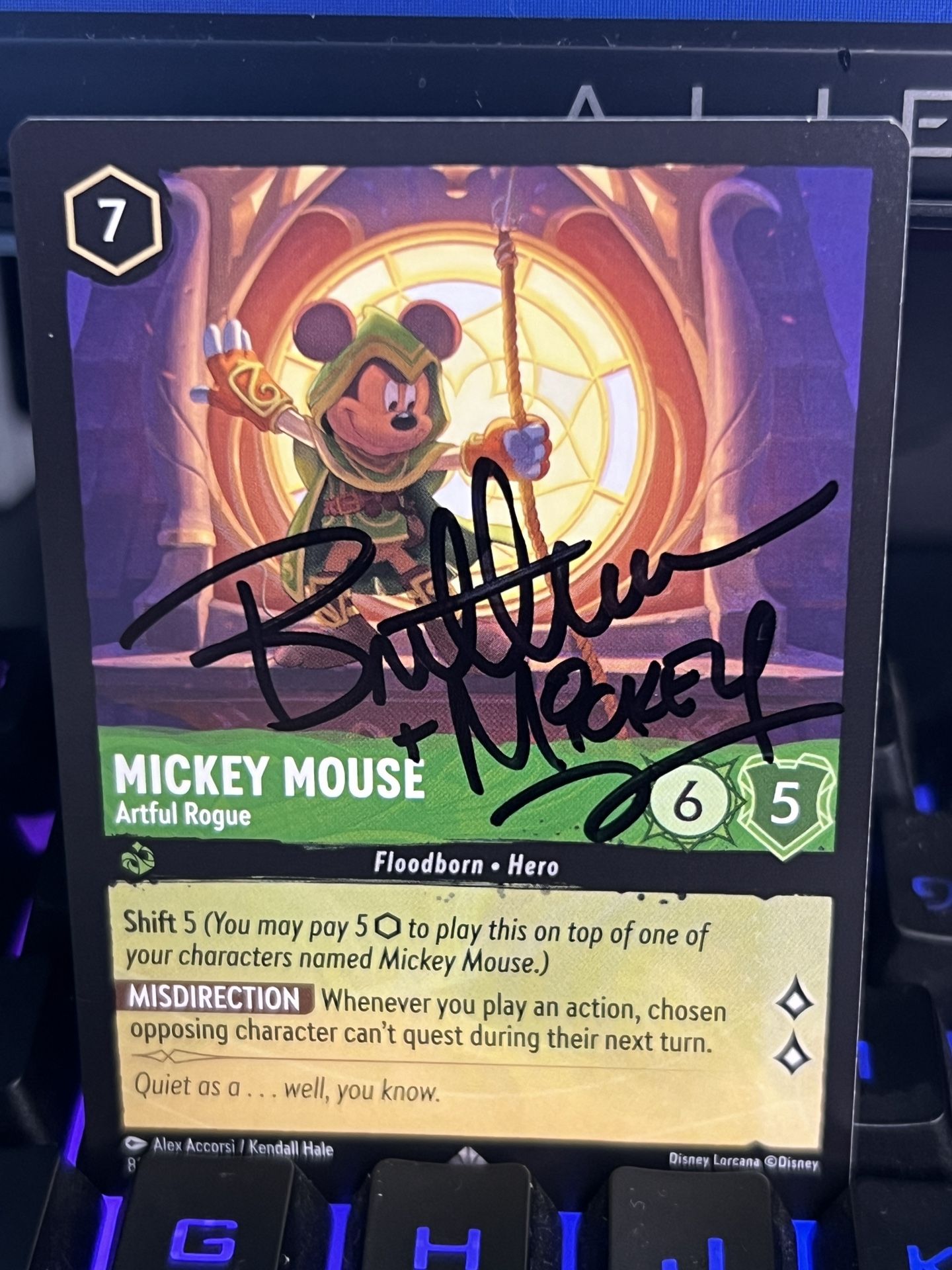Disney Lorcana Super Rare  Mickey Mouse Signed! 1 Of 1