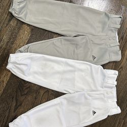 Youth XS Adidas baseball knickers (used) - 1 gray and 1 white