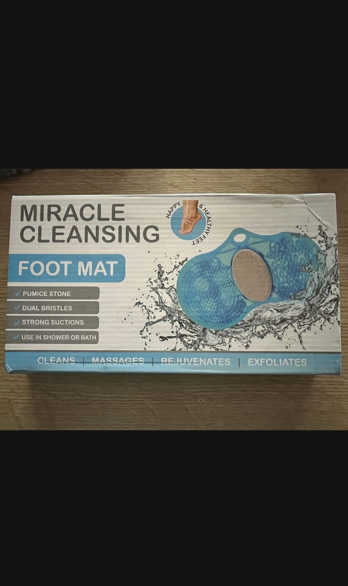 Miracle Cleansing Foot Mat With Pumice Stone