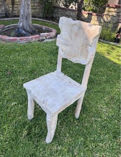 Raw wood accent chair