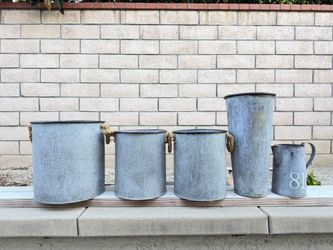 Vintage Metal Buckets (5)