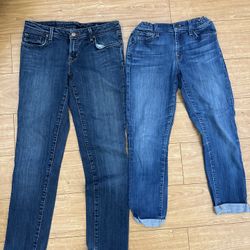 2 Pairs Of Seven Brand Jeans Size 27 & 31