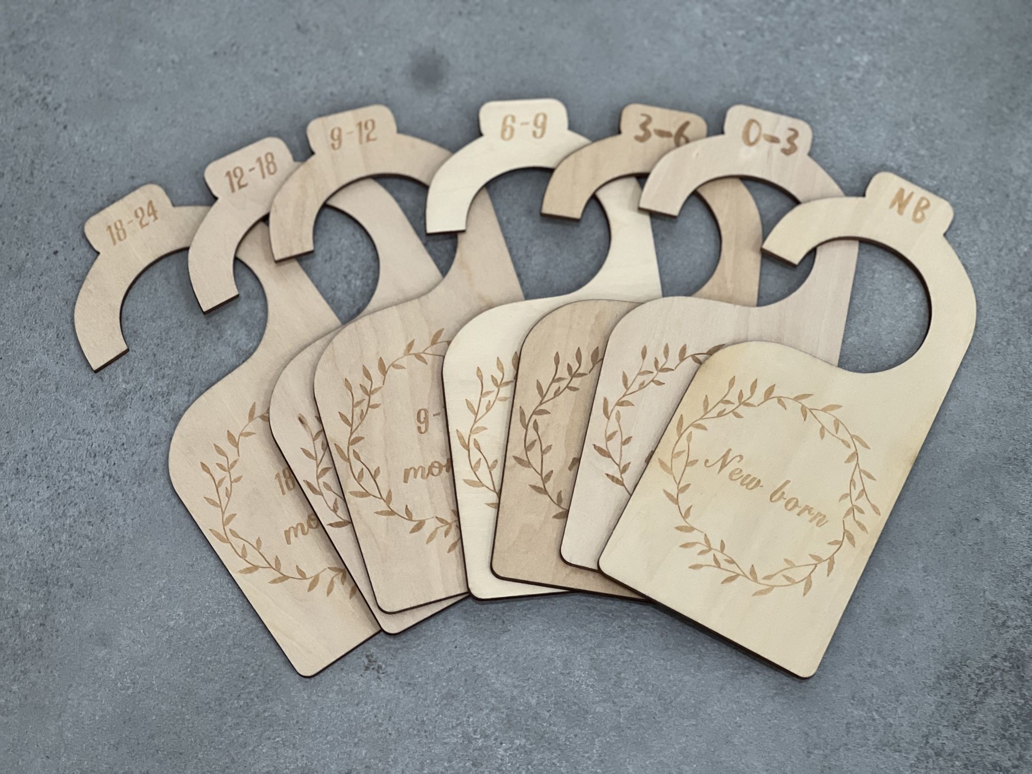 Baby Closet Clothes Size Hangers