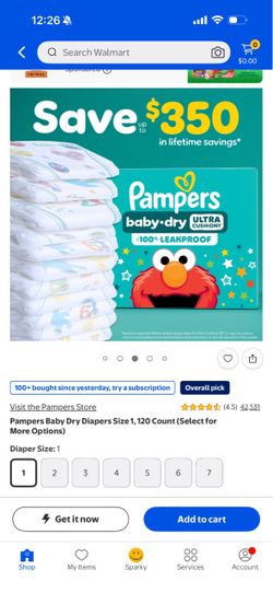 Pampers Size 1 120count