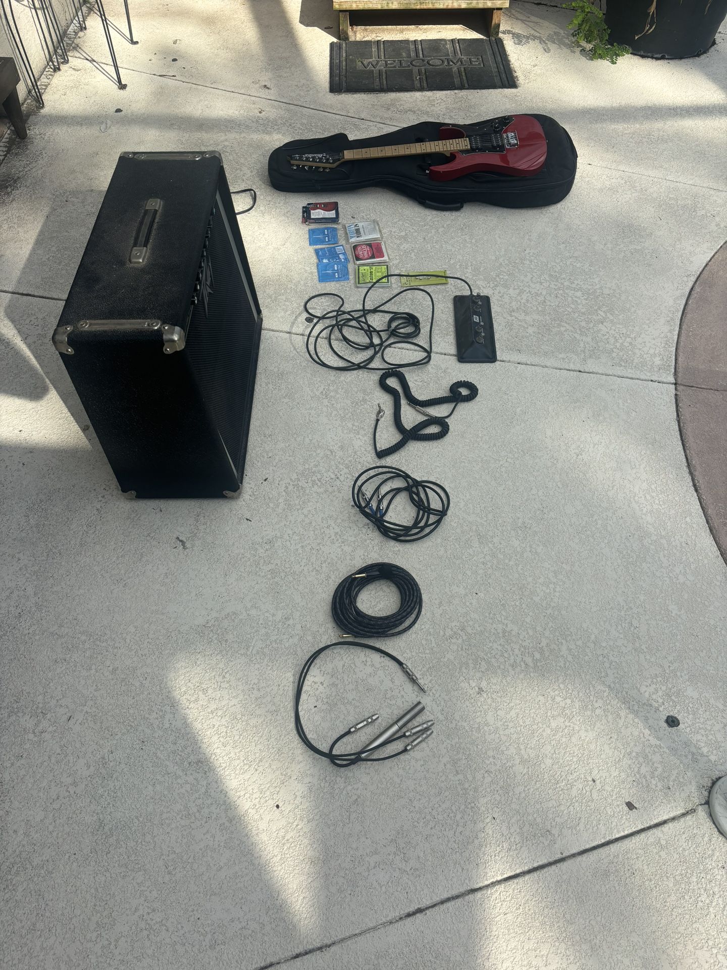 Electric Guitar And Amp