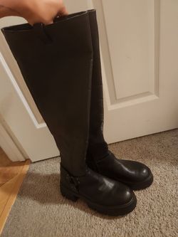 Knee high biker boots new
