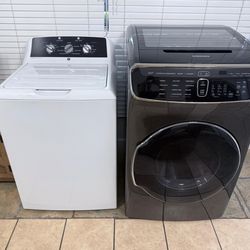 GE Commercial Quality Washer and Samsung FlexDry Gas Dryer