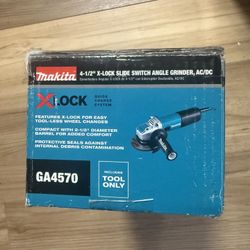MAKITA 7.5 AMP Corded 4-1/2 in. X-Lock Angle Grinder with AC/DC Switch GA4570
