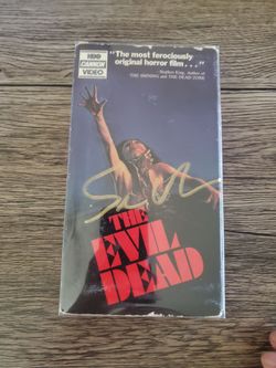 The Evil Dead VHS HBO Cannon Video Signed