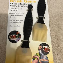 Brush Genie Silicone Basting & Pastry Brushes 7” & 8”