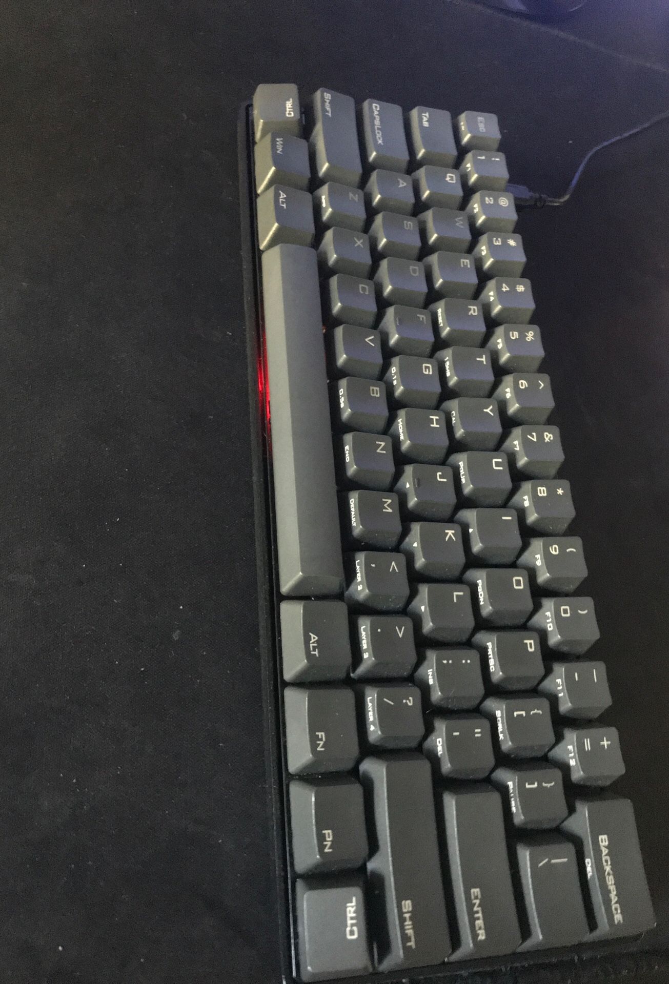 Vortex Pok3r Gaming keyboard CLEAR Switches