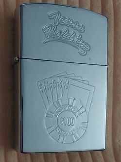 REDUCED - New Souvenir  Giant Lighter, Texas Hold'em Engraved (Las Vegas Edit)